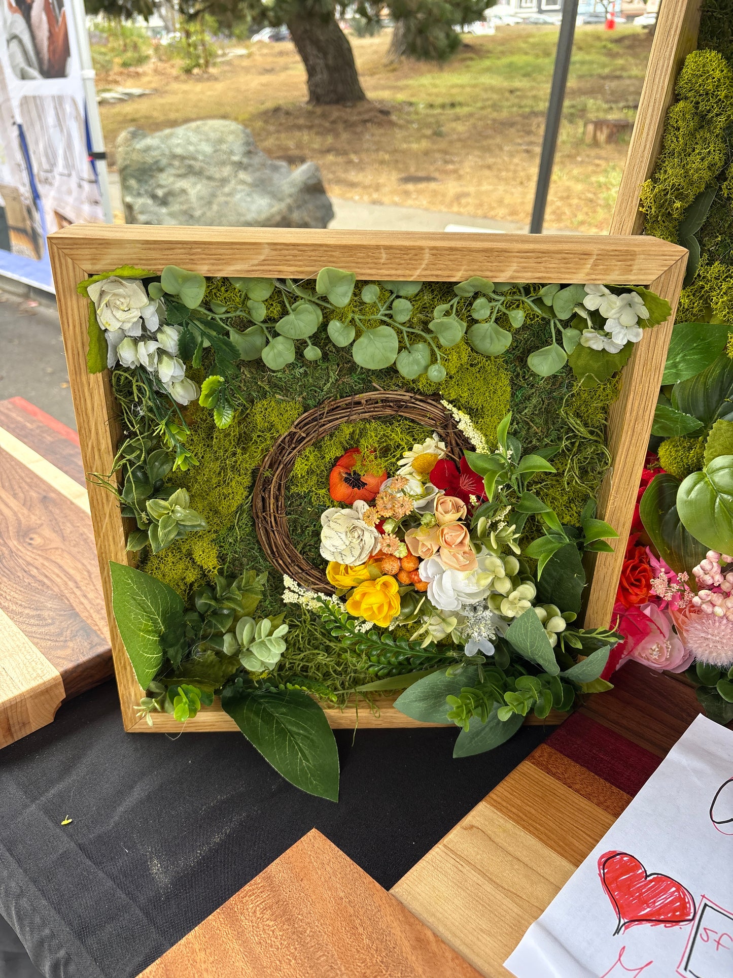 Framed Floral Art Box (1 ft x 1 ft)